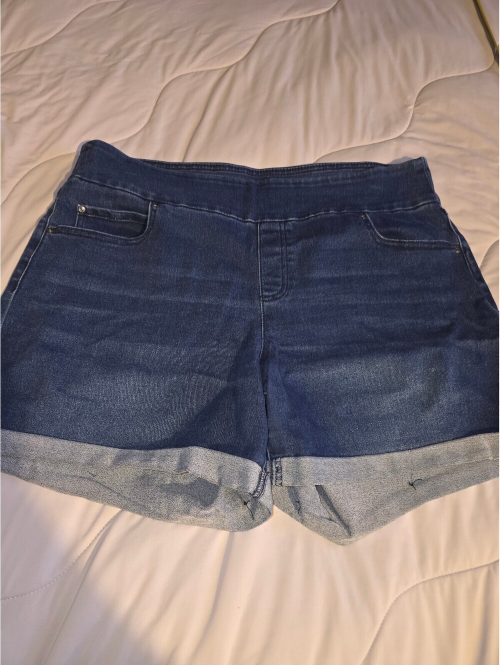 Time and Tru Women's Denim Shorts L (12-14) Stretch